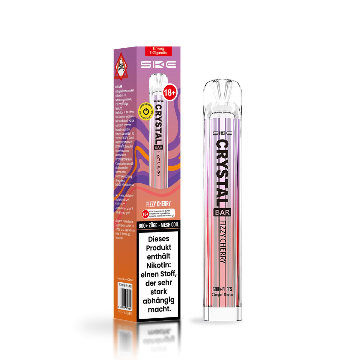 SKE Crystal Bar 600 Disposable Vape - Fizzy Cherry (20mg Nic Salt)